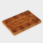 Доска разделочная деревянная торцевая Magistro premium, 30×20×2,5 см, в крафтовой коробке, ясень - Фото 7