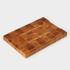 Доска разделочная деревянная торцевая Magistro premium, 30×20×2,5 см, в крафтовой коробке, ясень - Фото 9