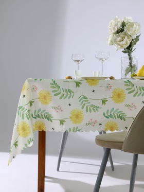 Скатерть Доляна "Уellow flowers" 145х180 см, 100% п/э