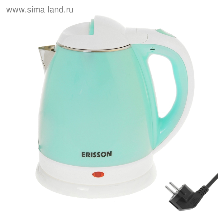 Чайник электрический ERISSON KPS-181C, 1.8 л, 1500 Вт, зеленый - Фото 1