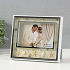 Фоторамка "Свадебная" пластик, 10х15 см, цв. белый, горизонтальная - фото 24095593