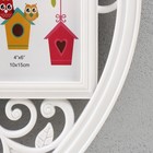 Мультирамка "Сердце" пластик, 4 фото (10х15/2 шт, 10х10/2 шт) цв. белый - фото 24095630