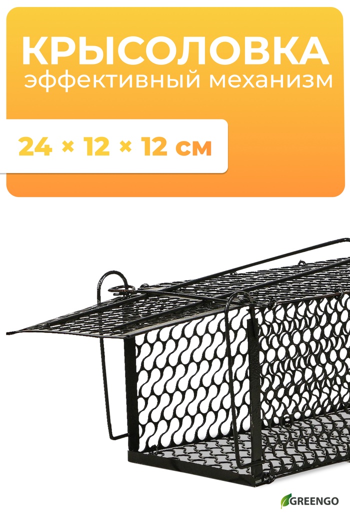 Крысоловка, 24×12×12 см, металлическая, Greengo