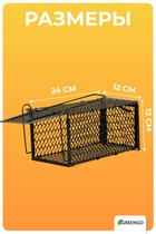 Крысоловка, 24×12×12 см, металлическая, Greengo - Фото 2