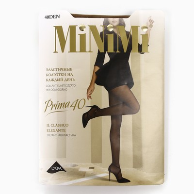 Колготки женские MiNiMi PRIMA 40 ден, цвет загар (daino), р-р 3