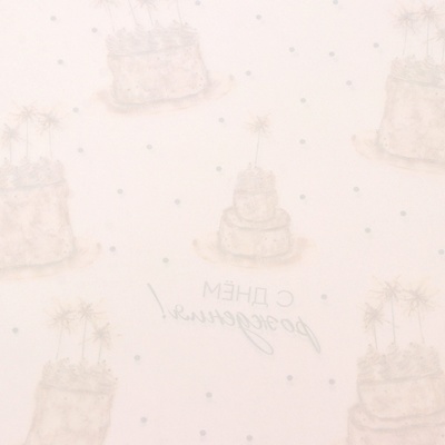 Бумага упаковочная глянцевая «Тортики», 100×70 см