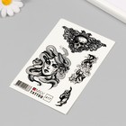 Татуировка на тело "Череп, Горгона, змеи" 10х15 см - Фото 2