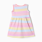 Платье для девочки без рукава "Полоски", цвет белый, рост 104-110 - фото 24391701