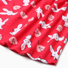 Платье для девочки "Зайки", цвет красный, рост 104-110 - фото 24356699