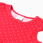 Платье для девочки "Белый горох", цвет красный, рост 104-110 - фото 24356718