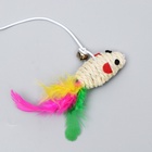 Дразнилка-удочка «Мышь из сизаля», цвет МИКС - Фото 3