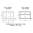 Зеркало шкаф СаНта «Аврора 100» цвет универсальный - Фото 2