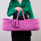 Люлька с матрасом, 70 х 42 х 24 см, розовый, хлопок - фото 24081356