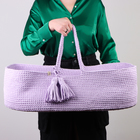 Люлька с матрасом, 70 х 42 х 24 см, лавандовый, хлопок - фото 24081360