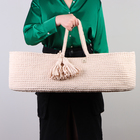 Люлька с матрасом, 70 х 42 х 24 см, бежевый, хлопок - фото 24081364