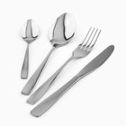 УЦЕНКА Столовые приборы из нержавеющей стали Home collection, 24 предмета, серебряный - Фото 4
