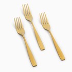 УЦЕНКА Столовые приборы из нержавеющей стали Home collection, 24 предмета, цвет золотой - Фото 7