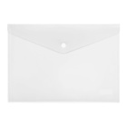 Папка-конверт на кнопке А4, 150 мкм, Calligrata Standard, прозрачная, белая - Фото 6