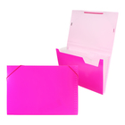Папка картотека Calligrata Неон 13 отдел. A4 пластик 0.7мм фуксия. рез в цвет - Фото 1