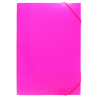 Папка картотека Calligrata Неон 13 отдел. A4 пластик 0.7мм фуксия. рез в цвет - Фото 2