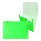 Папка картотека Calligrata Неон 6 отдел. A4 пластик 0.7мм салатовый. рез в цвет - фото 321611805