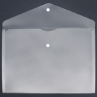 Набор папок-конвертов на кнопке 10 штук, А4, 150 мкм, Calligrata Standard, прозрачные, белые - Фото 5