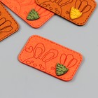 Декор для творчества искусственная замша «Зайка с морковкой», 5.5×3.4 см, МИКС - Фото 2