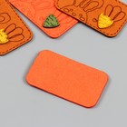 Декор для творчества искусственная замша «Зайка с морковкой», 5.5×3.4 см, МИКС - Фото 3