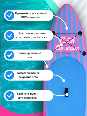 SUP доска надувная прогулочная KELPIE 10", 305х80х15 см
