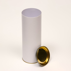 Тубус 92×260 мм (240 мм внутр. высота) под футболку, картон, белая, металлическая крышка - Фото 2