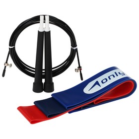 {{photo.Alt || photo.Description || 'Набор для фитнеса ONLYTOP «Геометрия»: 3 фитнес-резинки, скакалка, уценка'}}