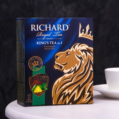 Чай Richard "King's Tea №1" черный ароматизированный (100 пакетиков х 2 г)