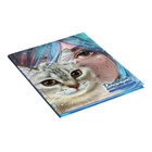 Дневник универсальный 1-11 класс, 48 листов "Девушка с кошкой", твёрдая обложка, матовая ламинация, универсальная шпаргалка, блок 65 г/м2 - фото 24323765