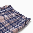 Пижама мужская (футболка/шорты), цвет синий/клетка, размер 48 - Фото 4