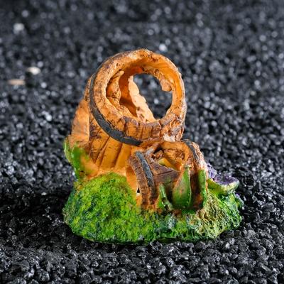 Грот «Дырявые бочонки», 9×8×8 см