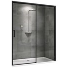 Душевая дверь ABBER Komfort AG93150B, 150х200 см, прозрачная, раздвижная, профиль черный - фото 301466140