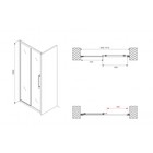 Душевая дверь ABBER Schwarzer Diamant AG30100H, 100х195 см, прозрачная, раздвижная - Фото 5