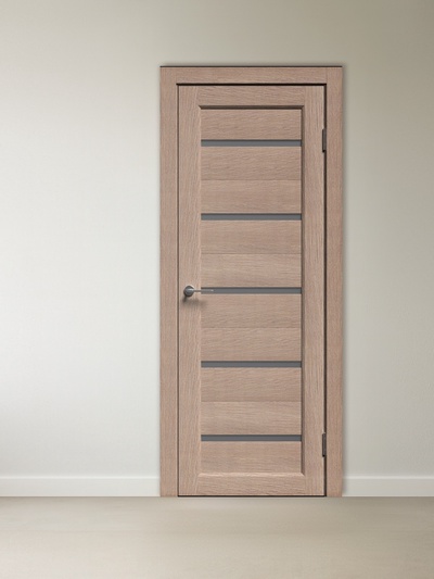 Комплект межкомнатной двери «B-1/10», со стеклом, 2000×600 мм, цвет дуб светлый