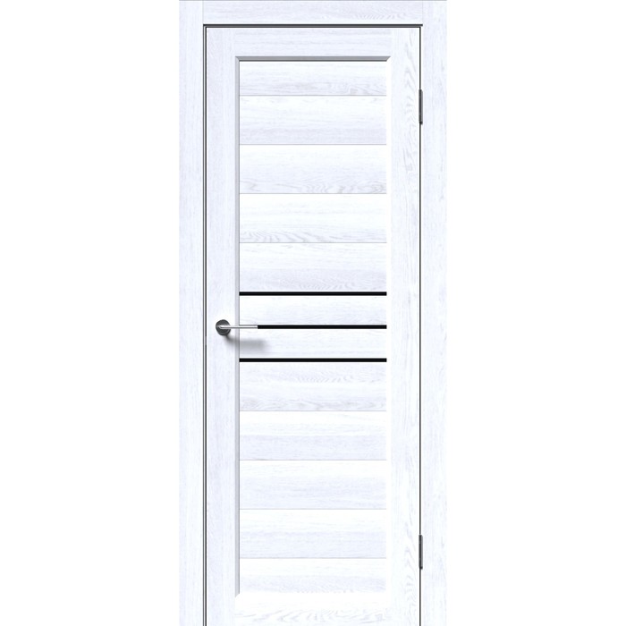 Комплект  двери А-3/05 Ясень трэвис, Лакобель черный  2000х900 мм - Фото 1