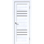 Комплект межкомнатной двери «А-6/05», со стеклом, 2000×600 мм, цвет ясень трэвис/лакобель чёрный  (артикул 10543864)  большой выбор товаров оптом и в розницу по низким ценам с доставкой