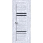 Комплект межкомнатной двери «А-6/07», со стеклом, 2000×600 мм, цвет бетон снежный/лакобель чёрный  (артикул 10543868)  большой выбор товаров оптом и в розницу по низким ценам с доставкой