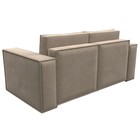 Прямой диван «Куба мини», механизм раскладушка, НПБ, велюр, цвет бежевый - Фото 8