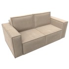 Прямой диван «Куба мини», механизм раскладушка, НПБ, велюр, цвет бежевый - Фото 9