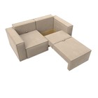 Прямой диван «Куба мини», механизм раскладушка, НПБ, велюр, цвет бежевый - Фото 3