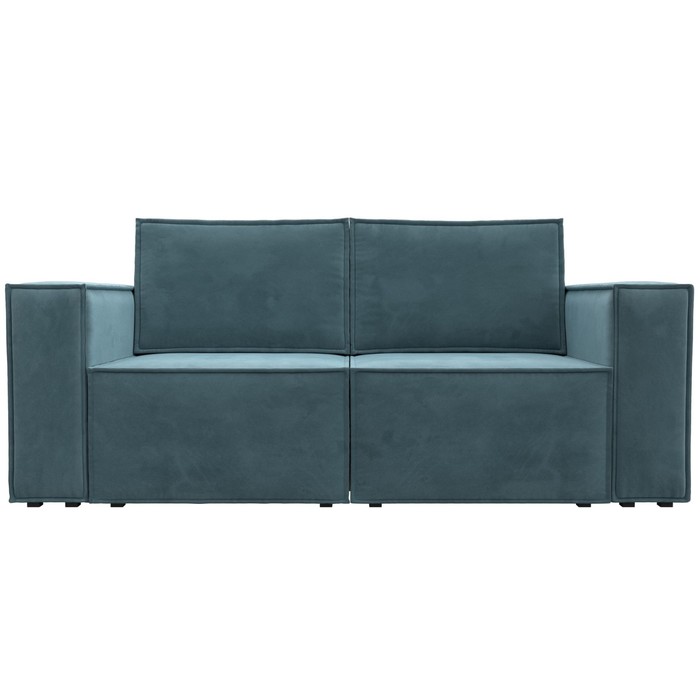 Прямой диван «Куба мини», механизм раскладушка, НПБ, велюр, цвет бирюзовый - Фото 1