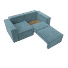 Прямой диван «Куба мини», механизм раскладушка, НПБ, велюр, цвет бирюзовый - Фото 3