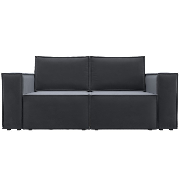 Прямой диван «Куба мини», механизм раскладушка, НПБ, велюр, цвет серый - Фото 1