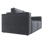 Прямой диван «Куба мини», механизм раскладушка, НПБ, велюр, цвет серый - Фото 6