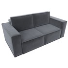 Прямой диван «Куба мини», механизм раскладушка, НПБ, велюр, цвет серый - Фото 8