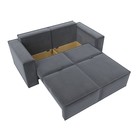Прямой диван «Куба мини», механизм раскладушка, НПБ, велюр, цвет серый - Фото 4